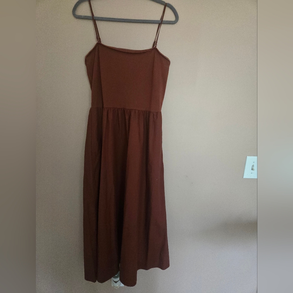 GAP Brown Midi Dress Size LARGE TALL